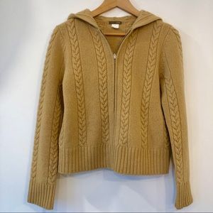 J. Crew wool knit hooded sweater beautiful